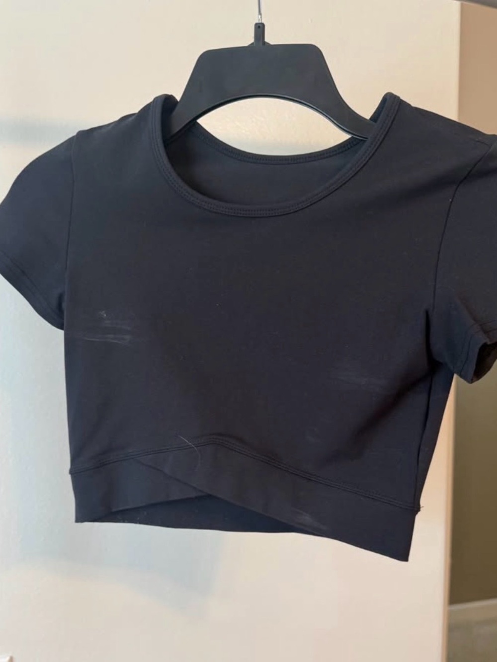 Black Cropped Halara Top